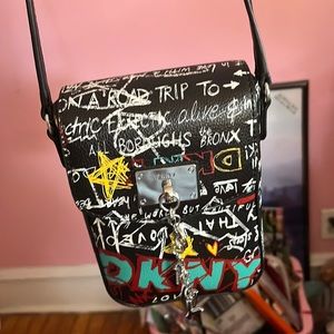DKNY graffiti crossbody bag